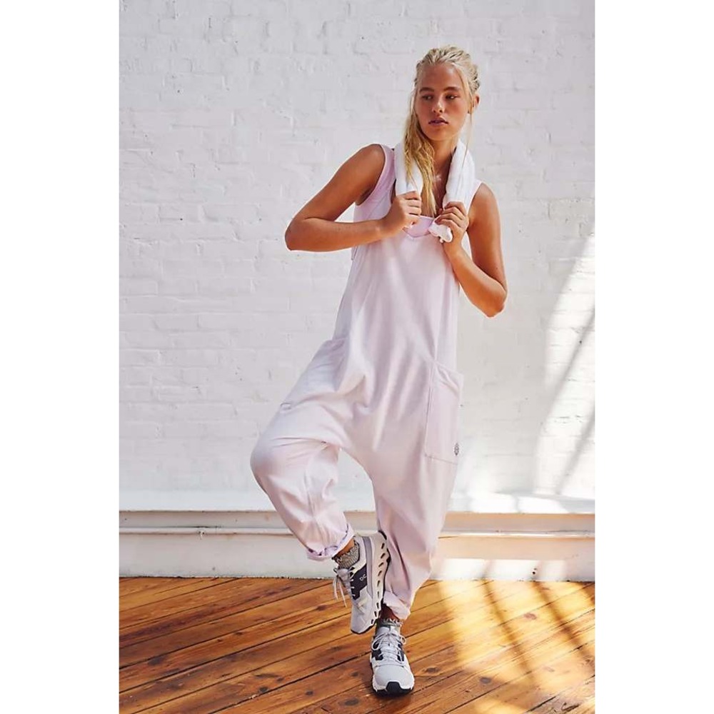 Free People FP Movement Hot Shot Onesie Women S Lilac Purple Harem Jumpsuit